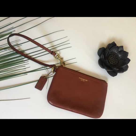 Coach Handbags - Brown leather Coach wristlet